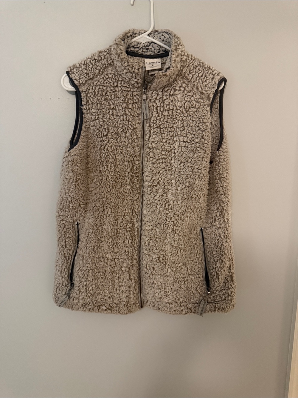 J. America Plush Sherpa Jacket in Light Gray